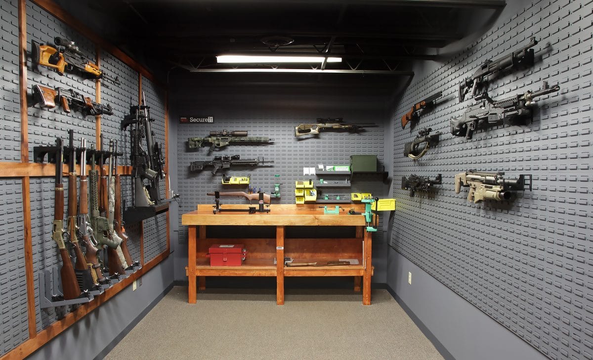 Gun Room with Reloading Bench | SecureIt Gun Storage